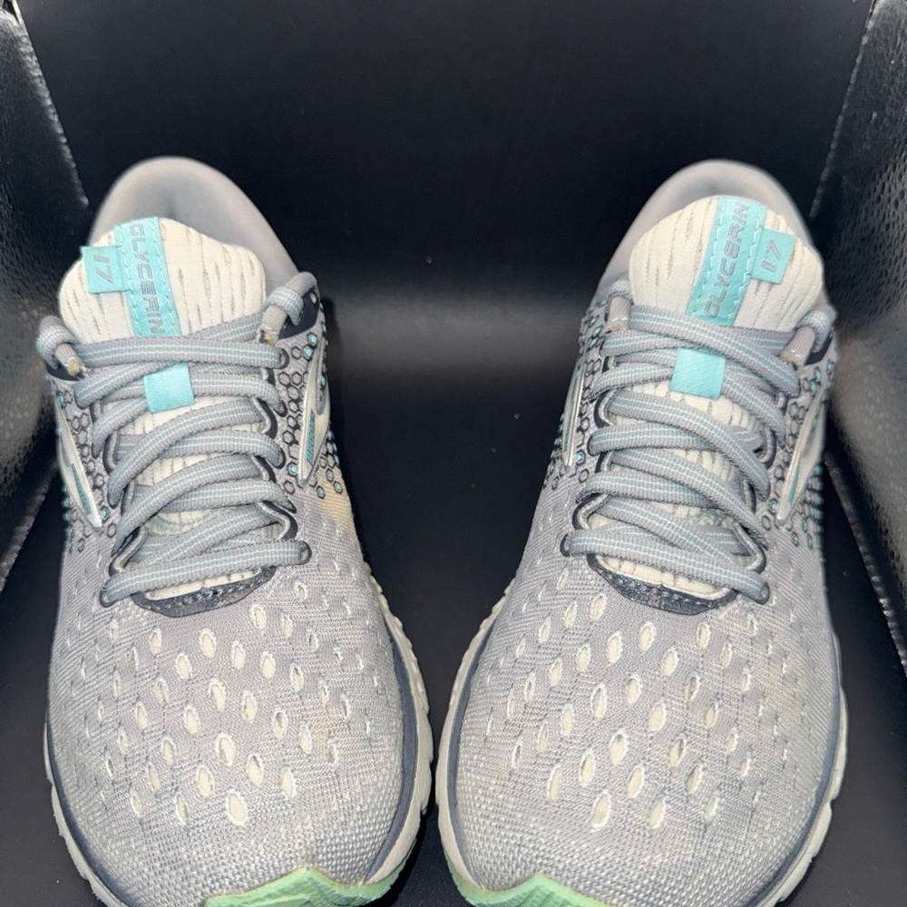 Size 8 - Brooks Glycerin 17 Gray Wmns, 120283-1B-070, Clean With Replacement Box
